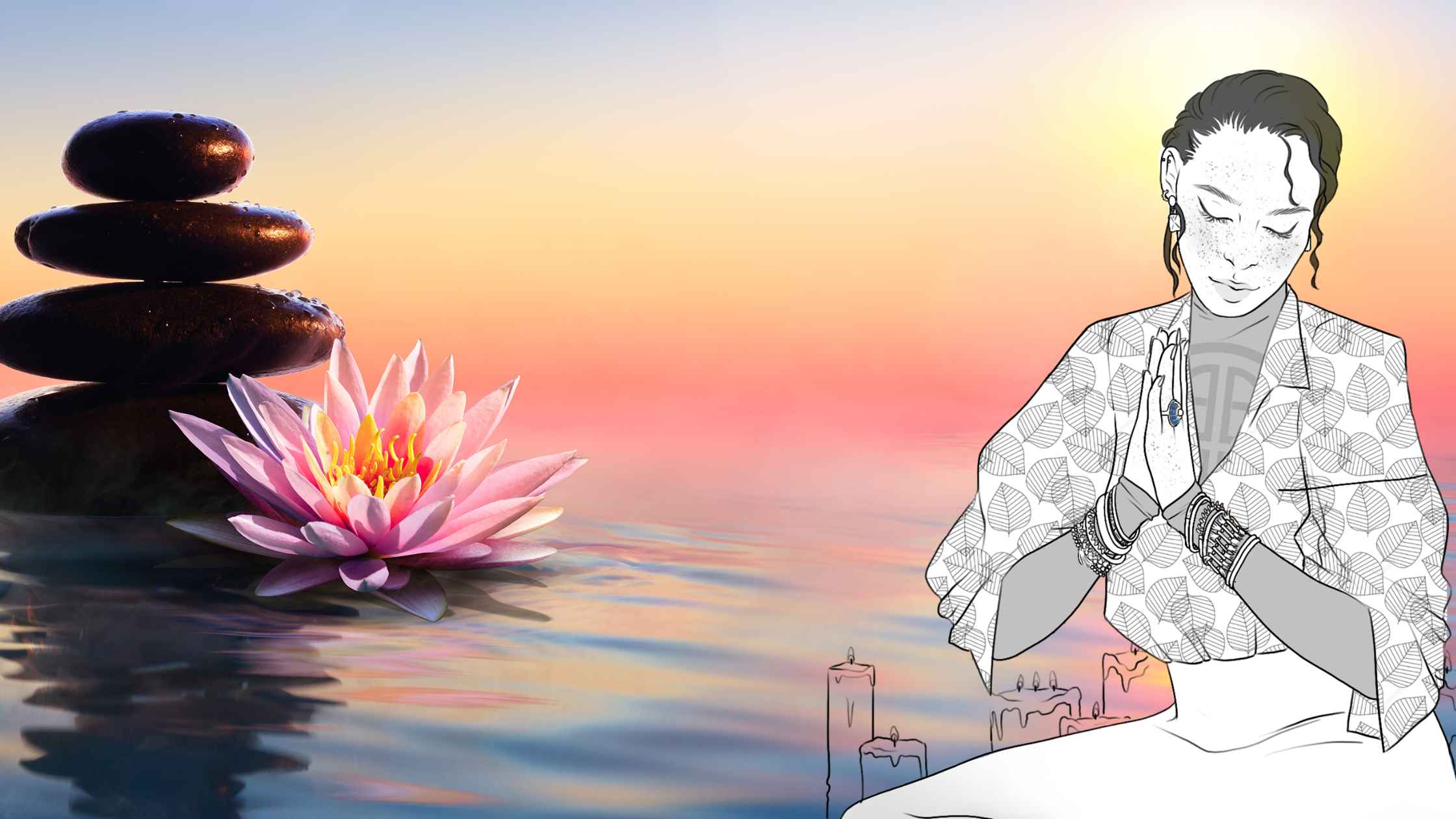 Drawing Woman Meditating | Bangles and Bracelets | BuDhaBrief by BuDhaGirl