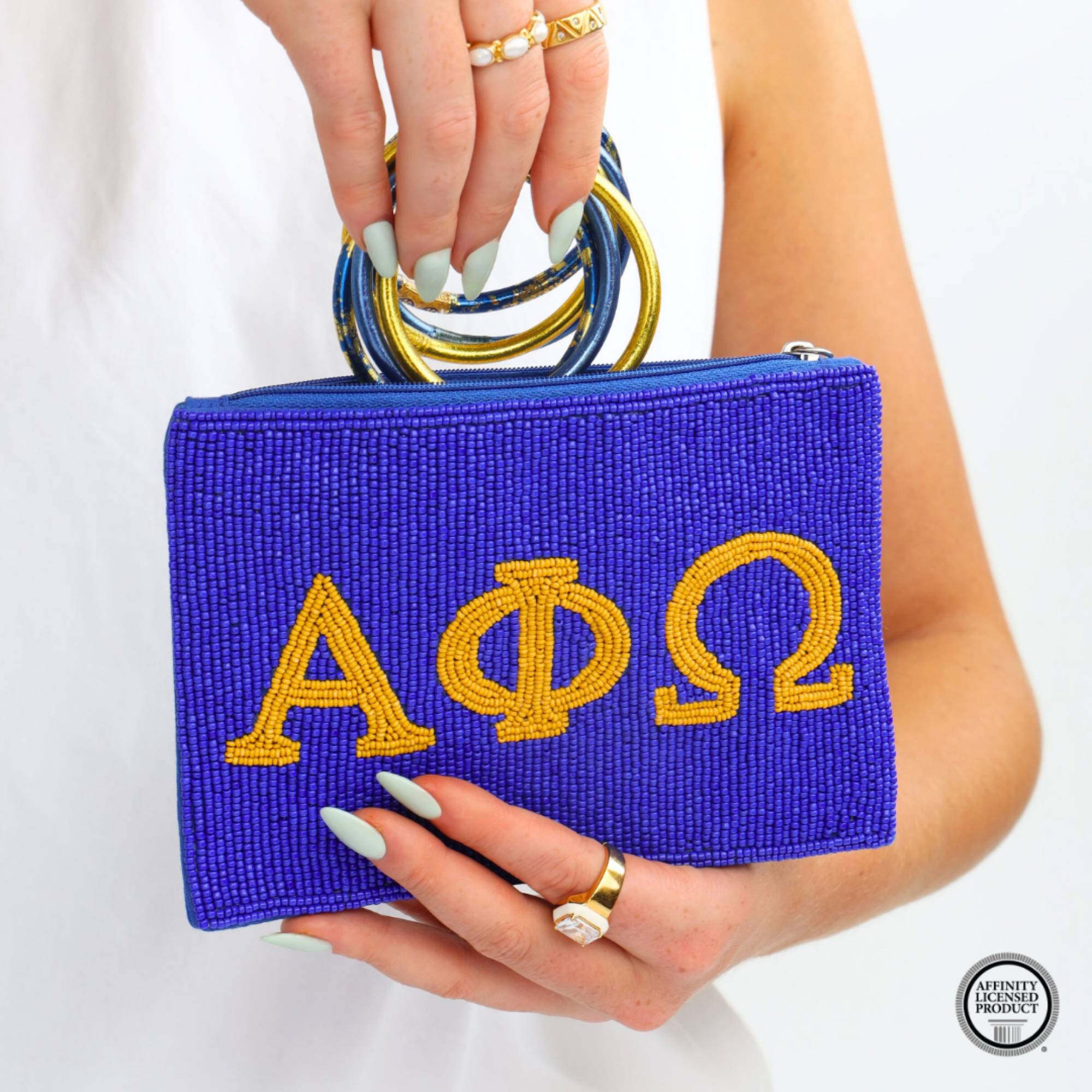 Alpha Phi Omega Beaded Pouch