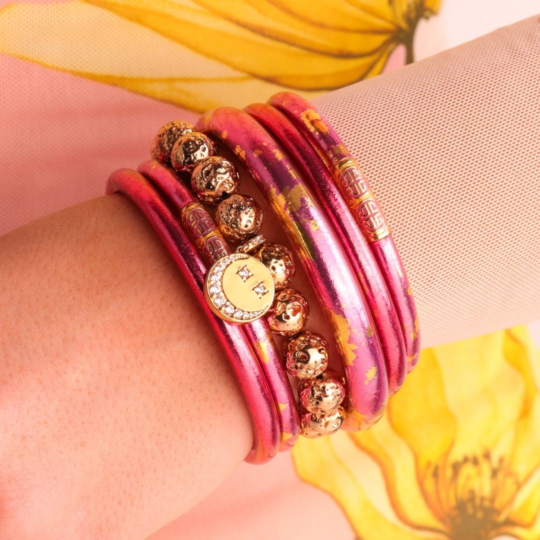 April's Full Moon Bangle Bracelet Stack - The Pink Moon Stack | BuDhaGirl