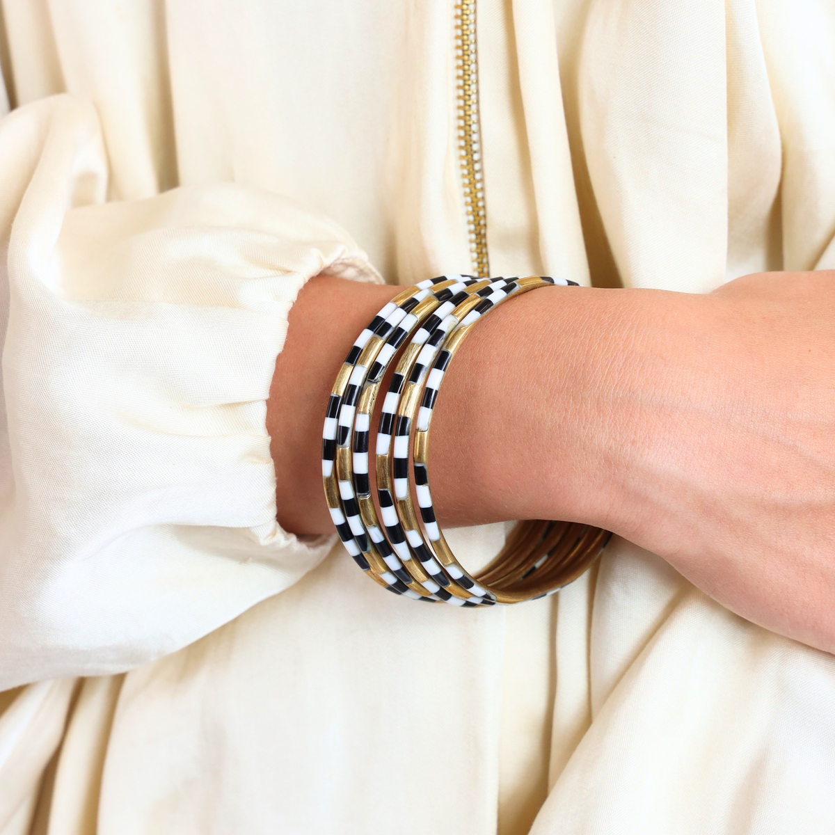 a person wearing bracelets