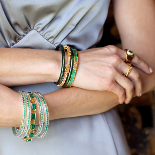 Emerald Collection Inspiration | Holiday Jewelry Bangle Bracelets | BuDhaGirl
