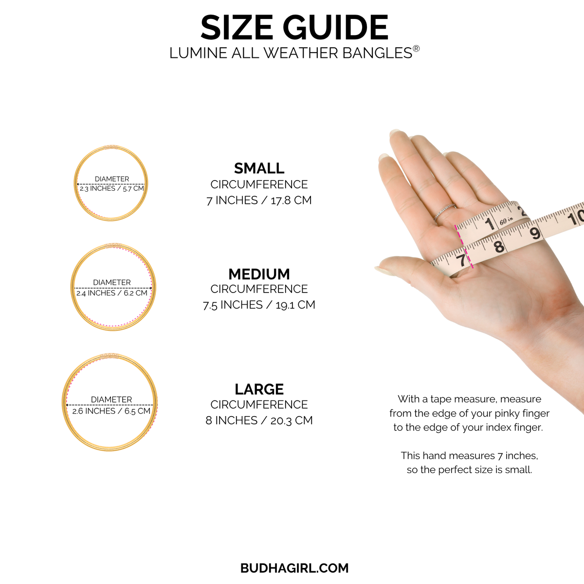 a hand measuring size guide