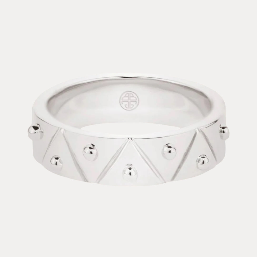 Palladium Light Gold Plated Brass "Feel" Serenity Ring for Women | BuDhaGirl