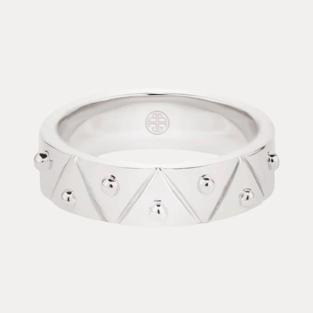 Palladium Light Gold Plated Brass "Feel" Serenity Ring for Women | BuDhaGirl