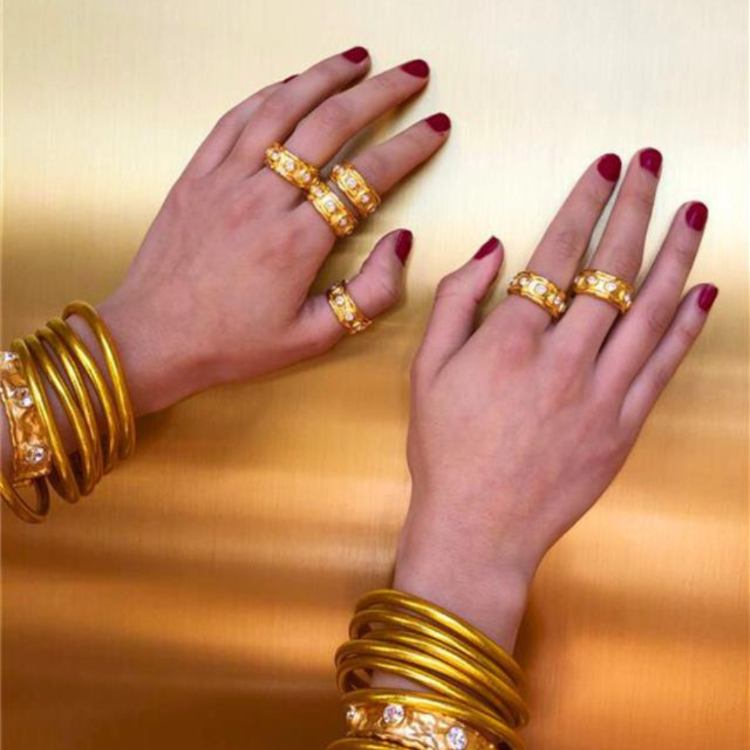 Gold Seven Crystal Ring | BuDhaGirl