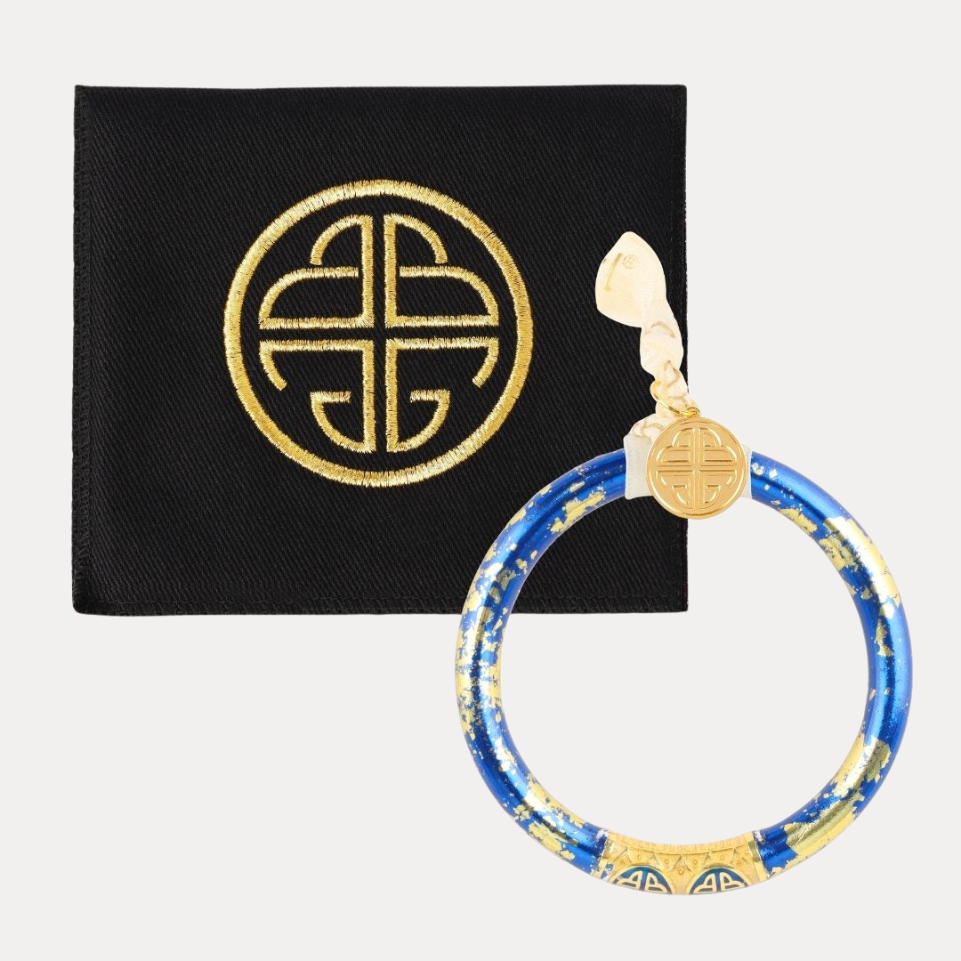 KOI Saffir Cobalt Blue Tzubbie All Weather Bangle Bracelet | BuDhaGirlet - Set of 4 | BuDhaGirl