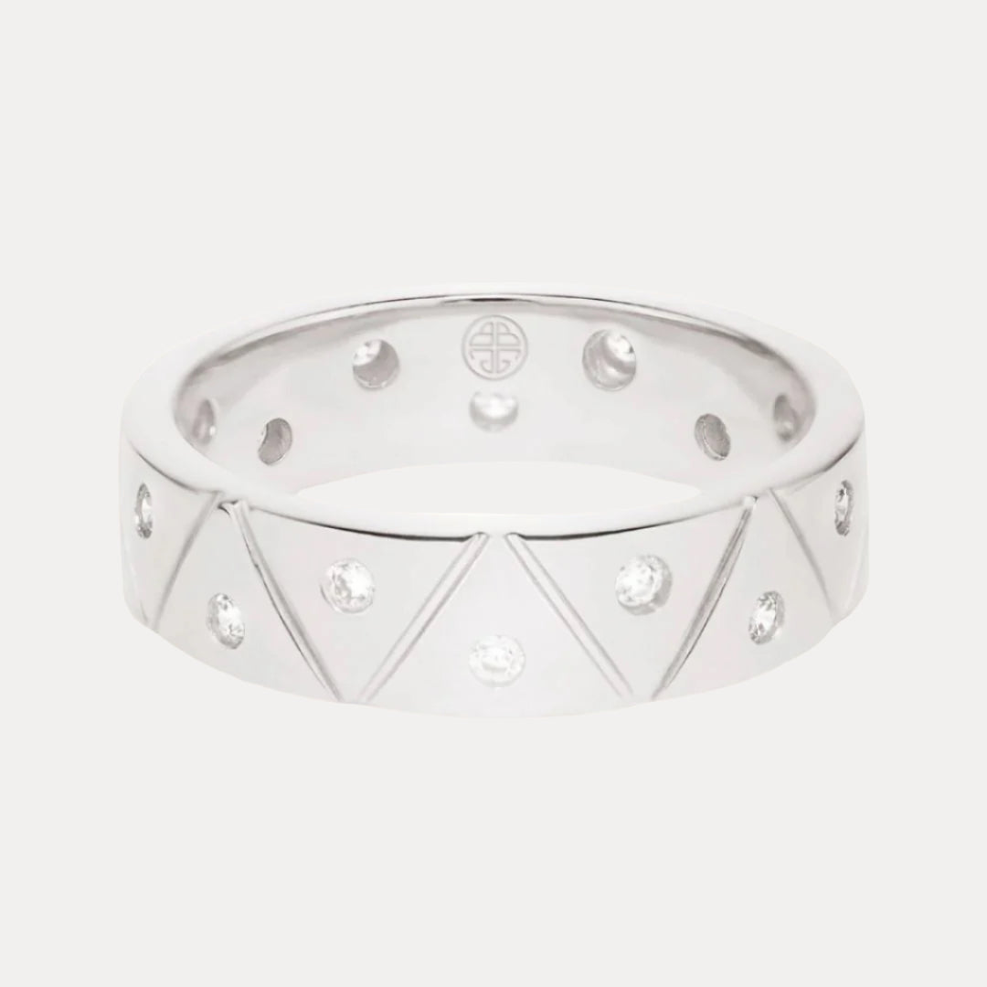 Palladium Light Gold Plated Brass "Light" Serenity Ring for Women | BuDhaGirl