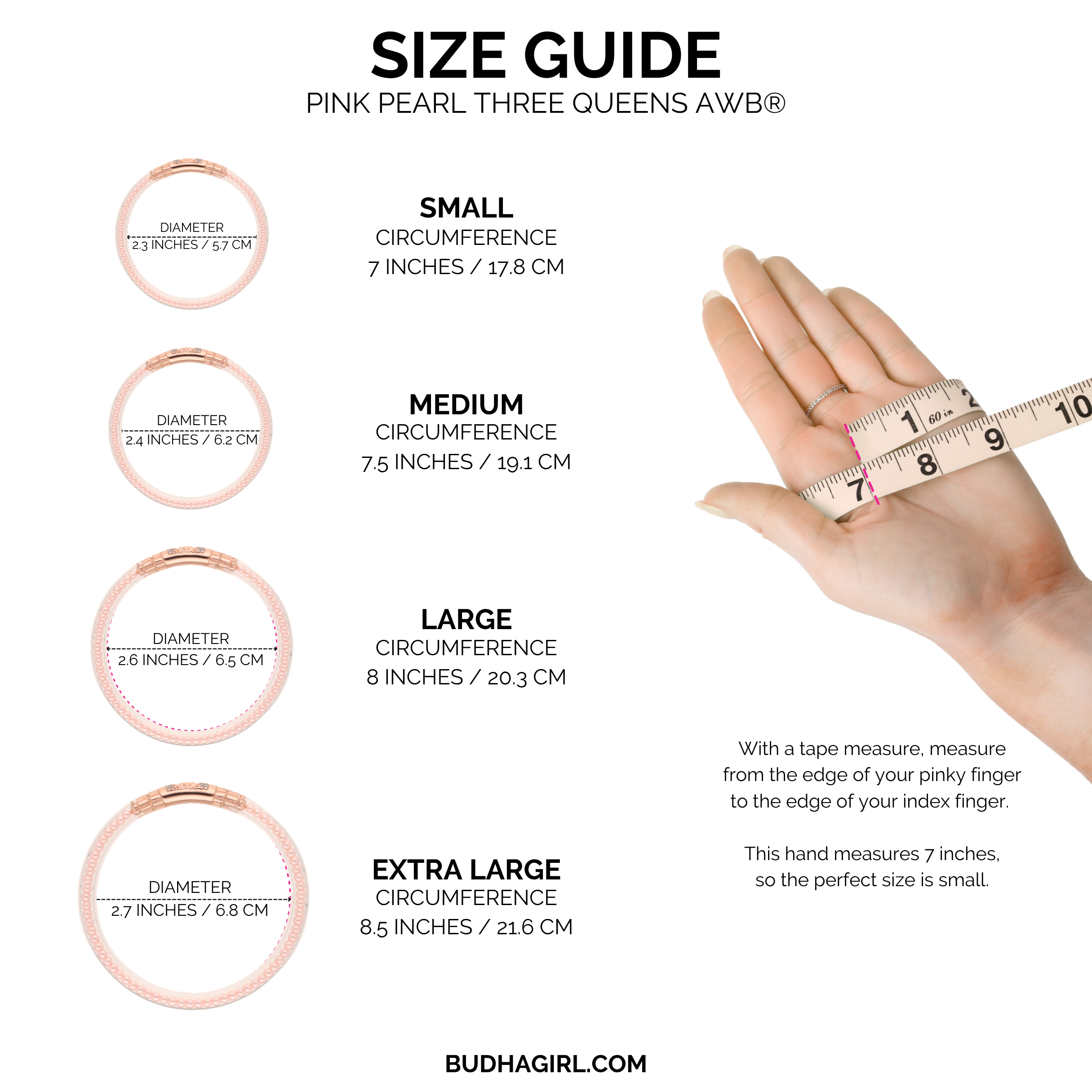 a hand measuring size guide