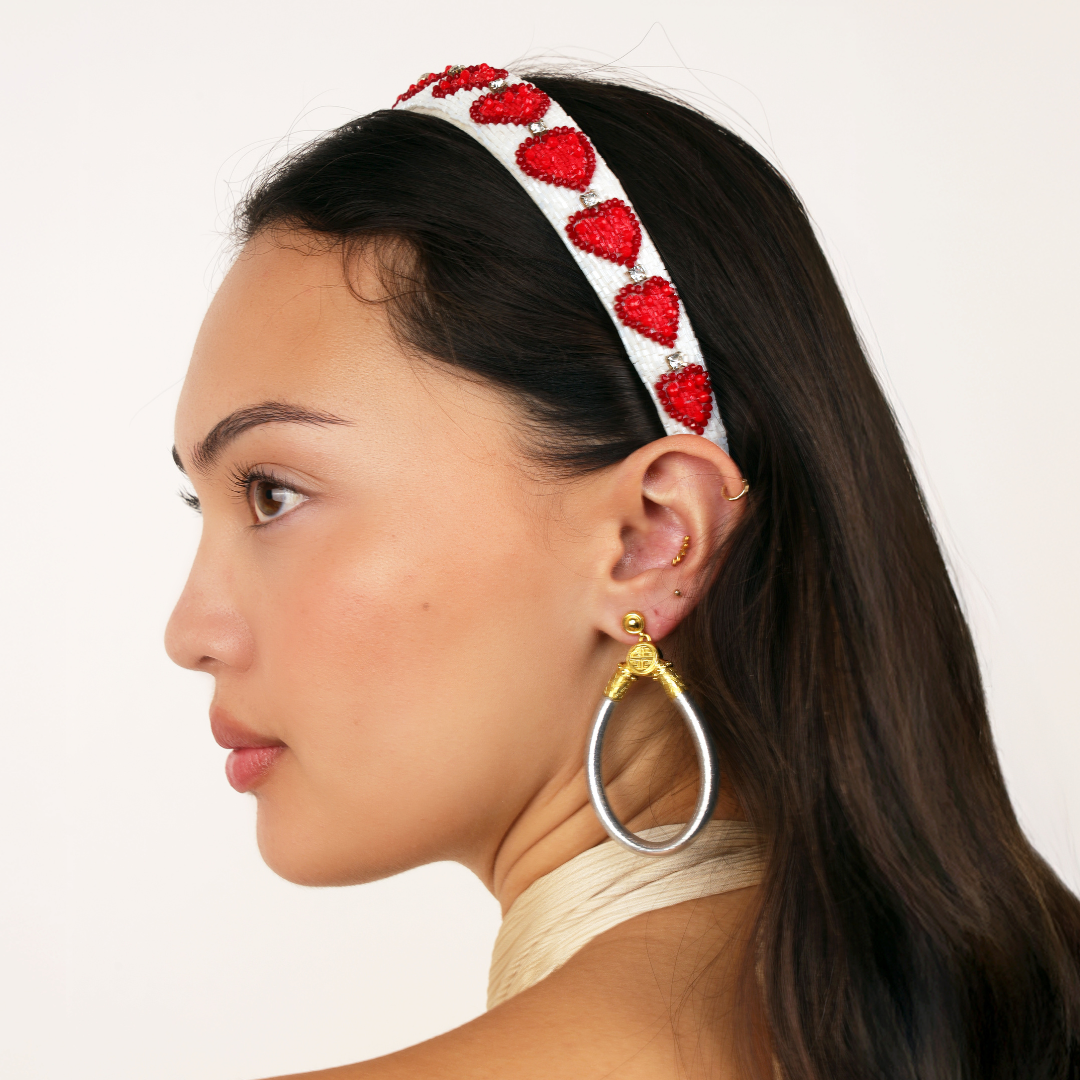Red Hearts Headband