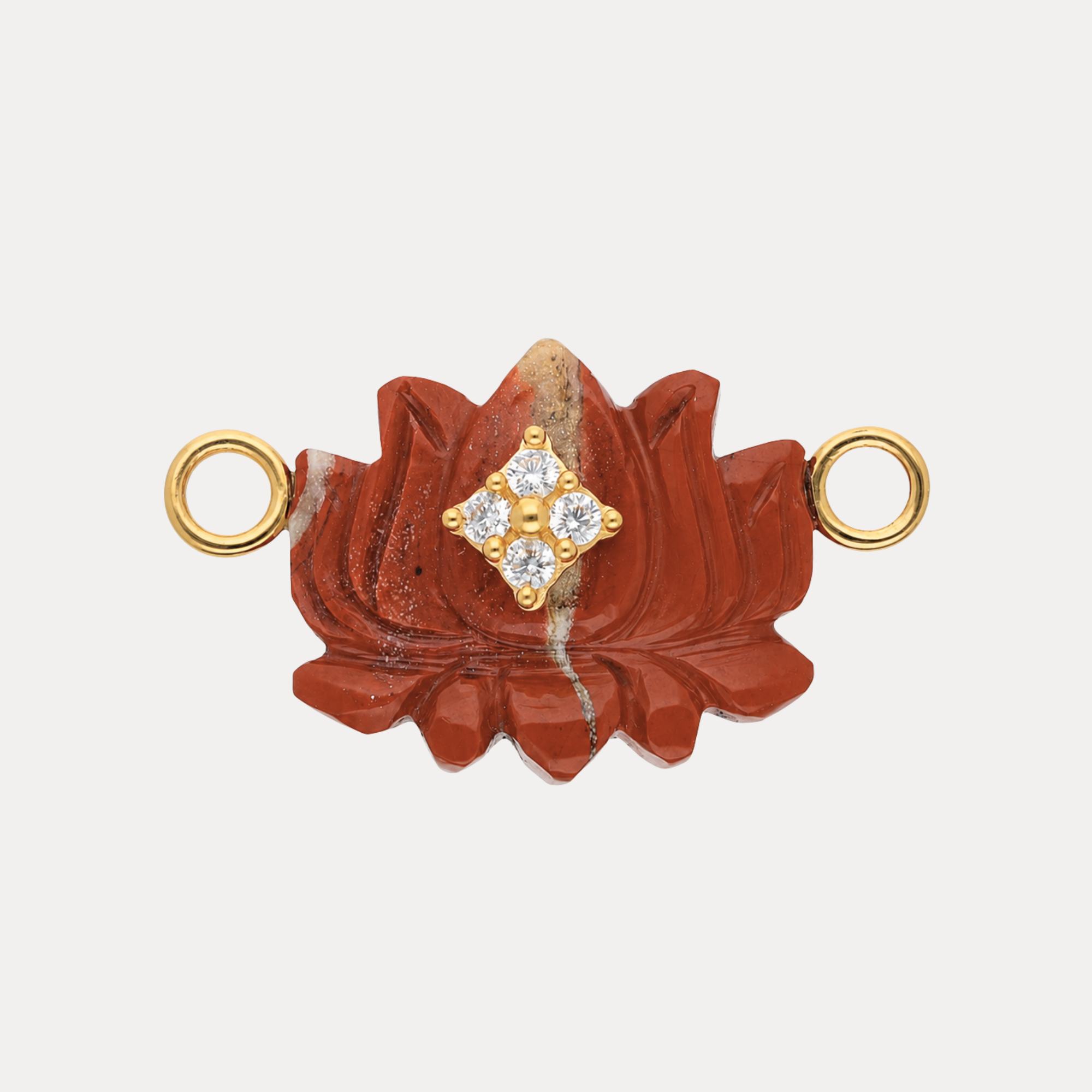 Jasper Lotus Charm