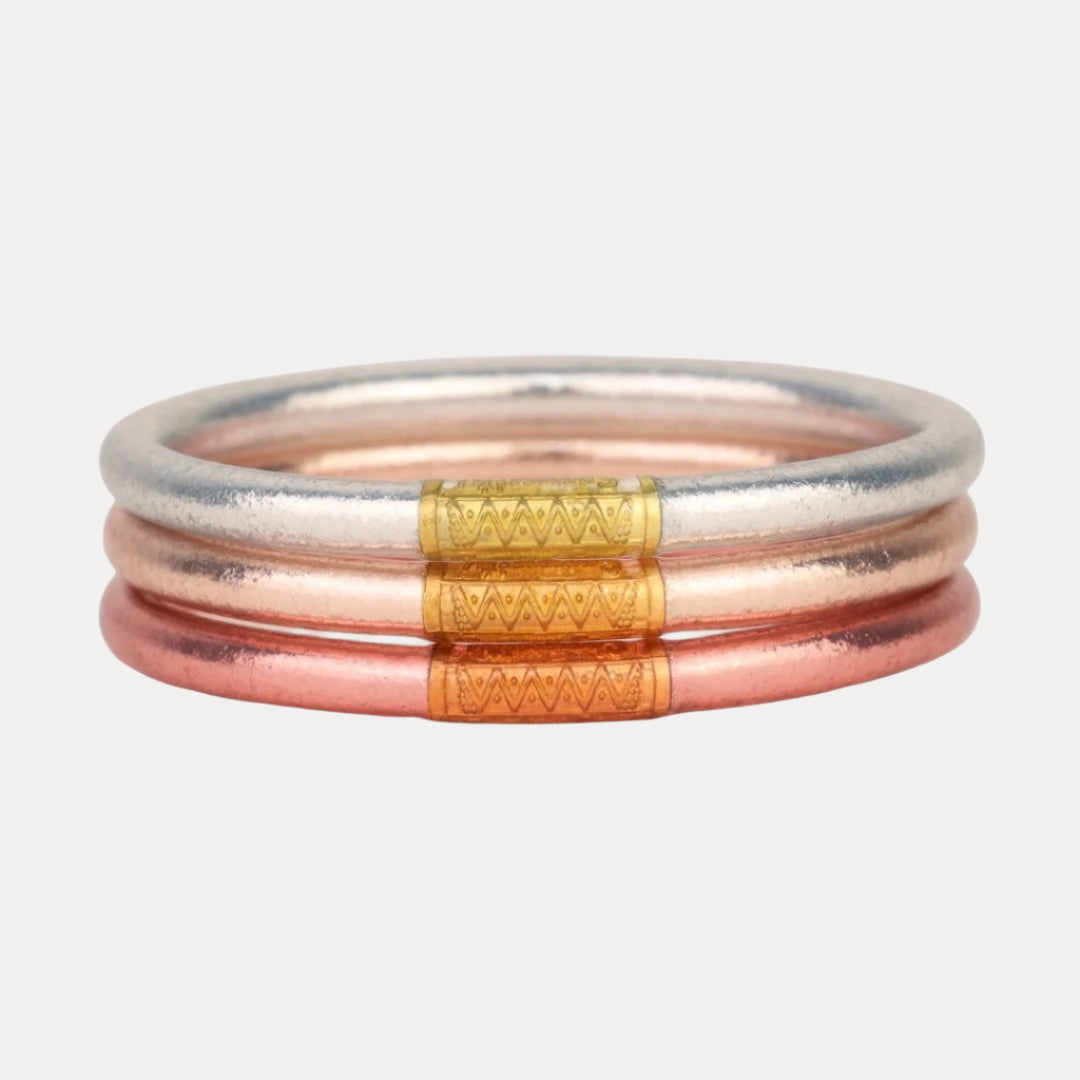 Valentine's Day Bangle Bracelet Stacks for Women - Rose Gold Romance Stack | BuDhaGirl
