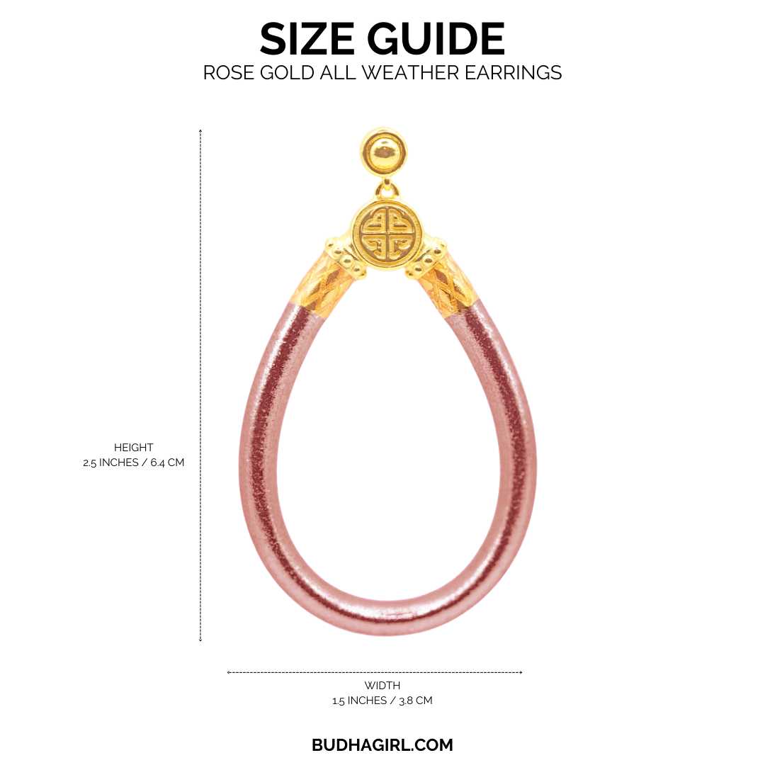 a pink and gold hoop earrings