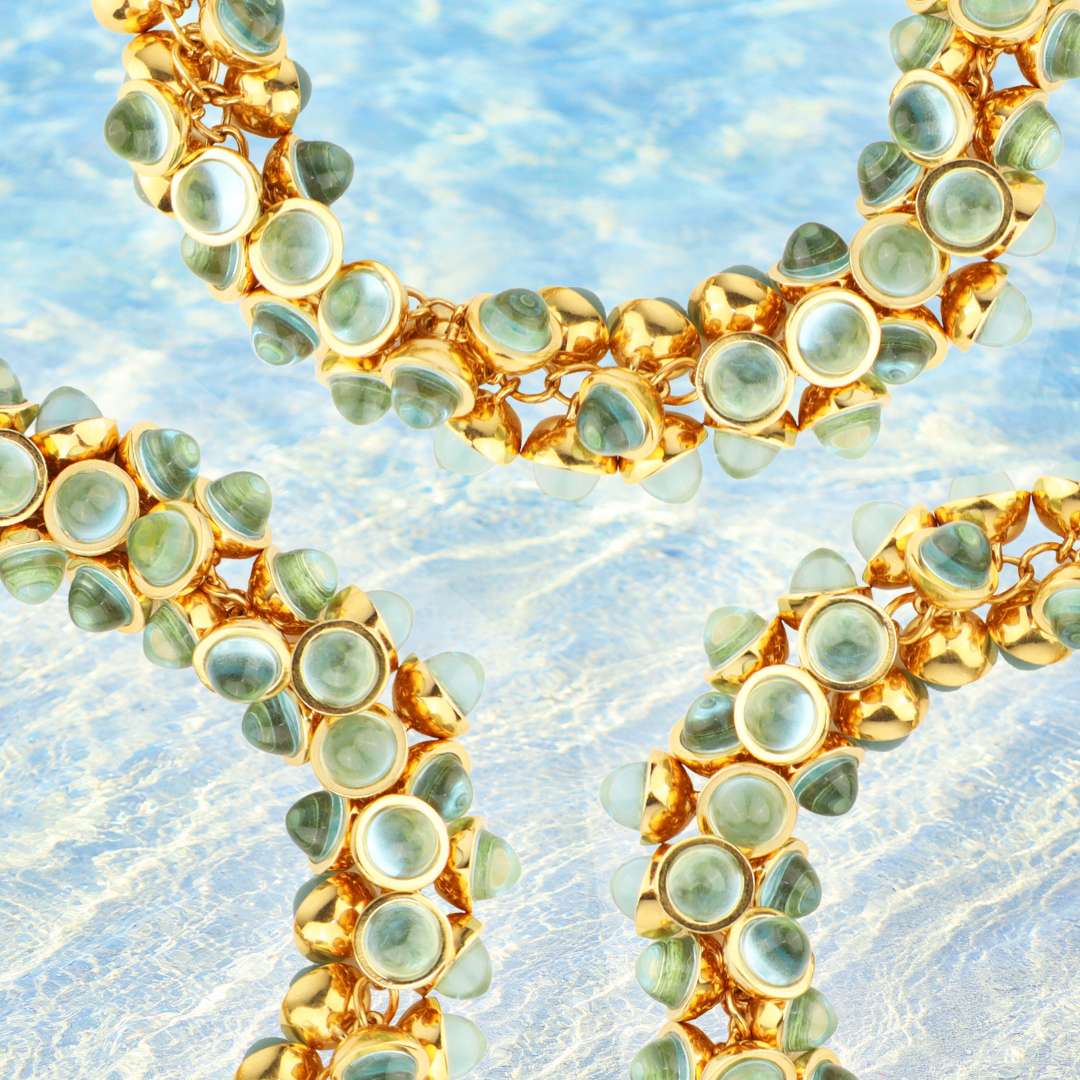 Sky Blue Topaz Cosmic Bracelet on Water Background | BuDhaGirl