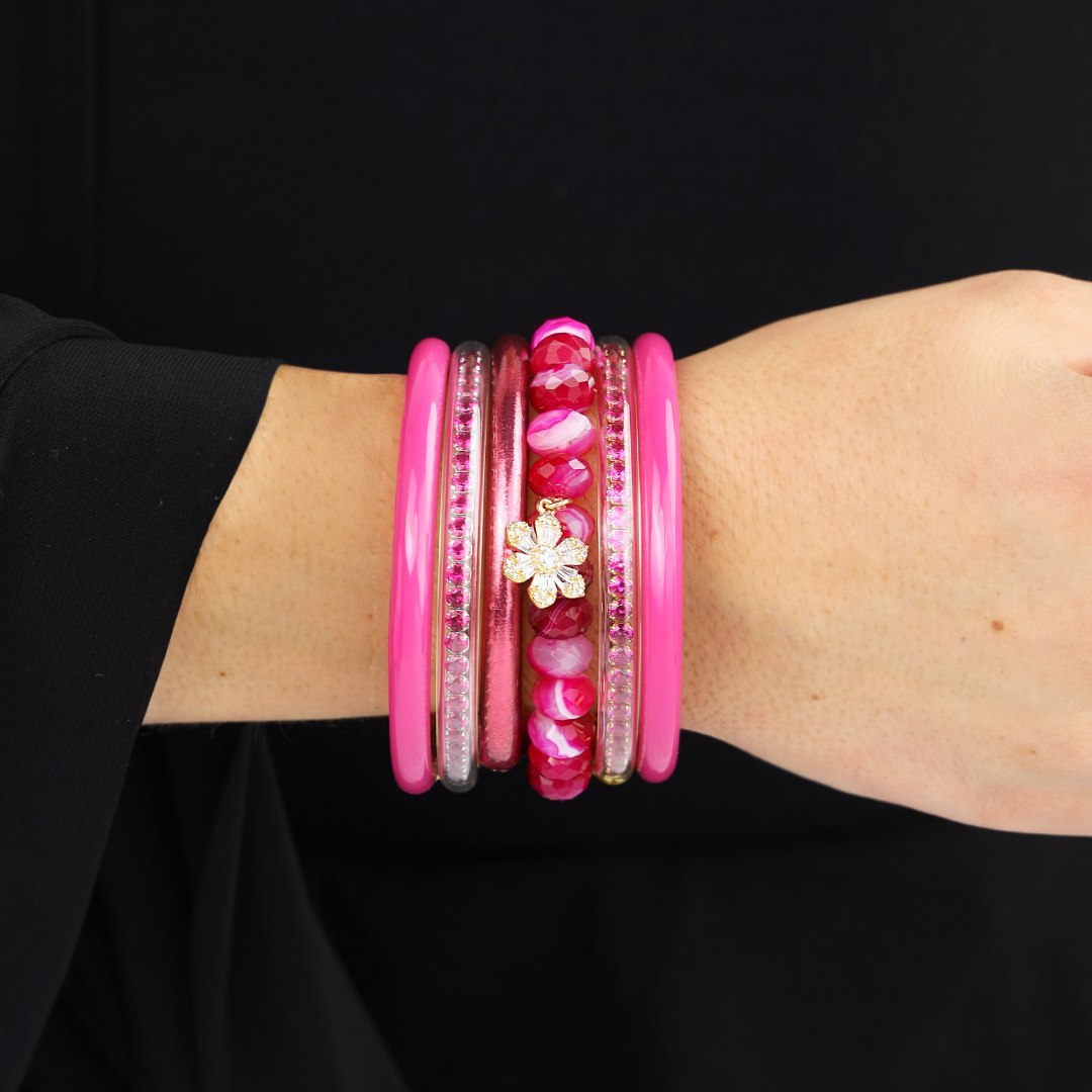 The BDG Pink Holiday Stack | Bangles, Bracelets, Jewelry | BuDhaGirl