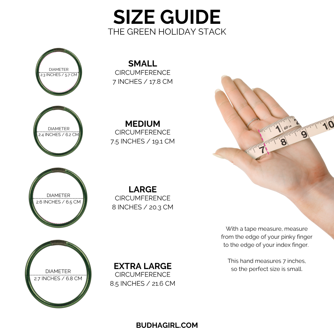The Green Holiday Stack | Bangles, Bracelets, Jewelry | BuDhaGirl