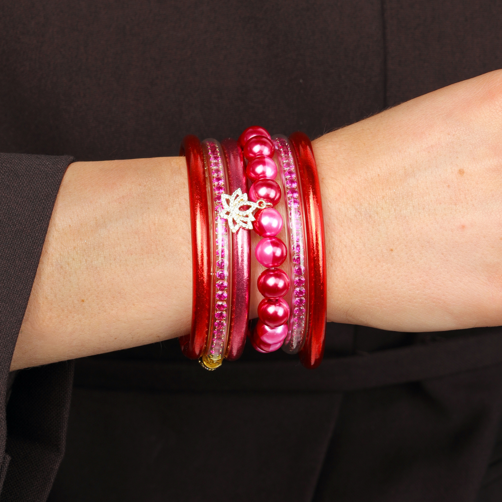 The Pink Peppermint Stack | Bangles, Bracelets, Jewelry | BuDhaGirl