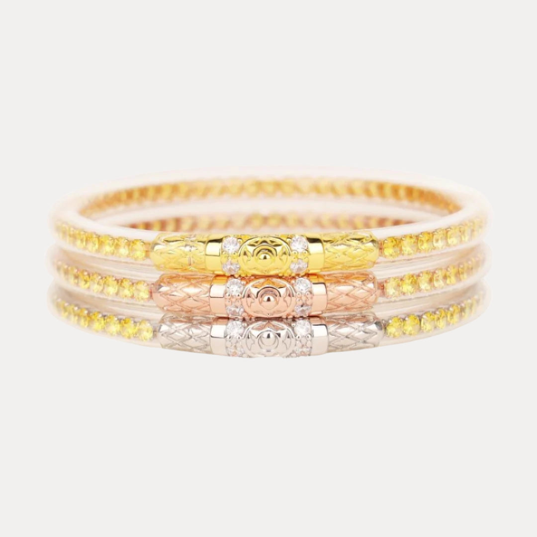 Yelllow Rose Three Queens All Weather Bangles | BuDhaGirl