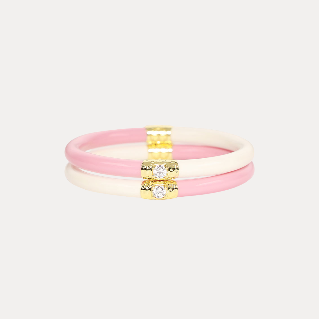 Pink/Ivory Yin & Yang All Season Bangles™ (ASB™) per bambini