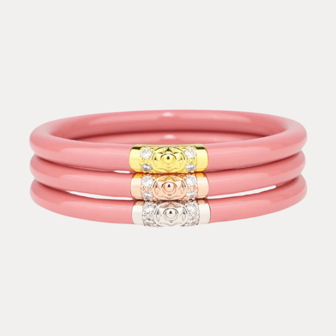 Three Kings All Weather Bangles® (AWB®) - Blush | Bangle Bracelets for Women | BuDhaGirl