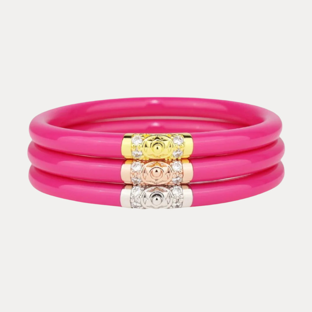 Hot Pink Bangle Bracelets for Women | BuDhaGirl