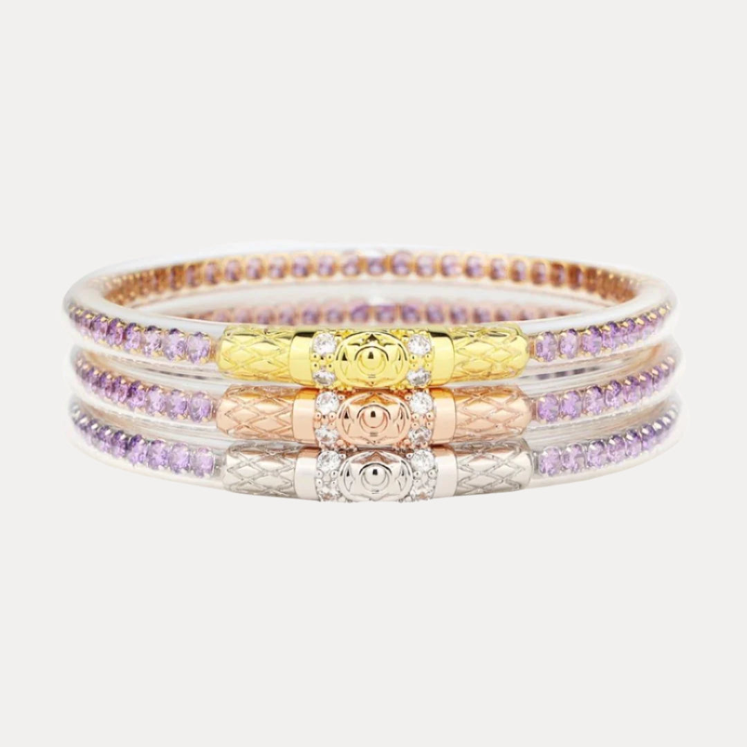 Lila Three Queens All Weather Bangles Bracelets | BuDhaGirl