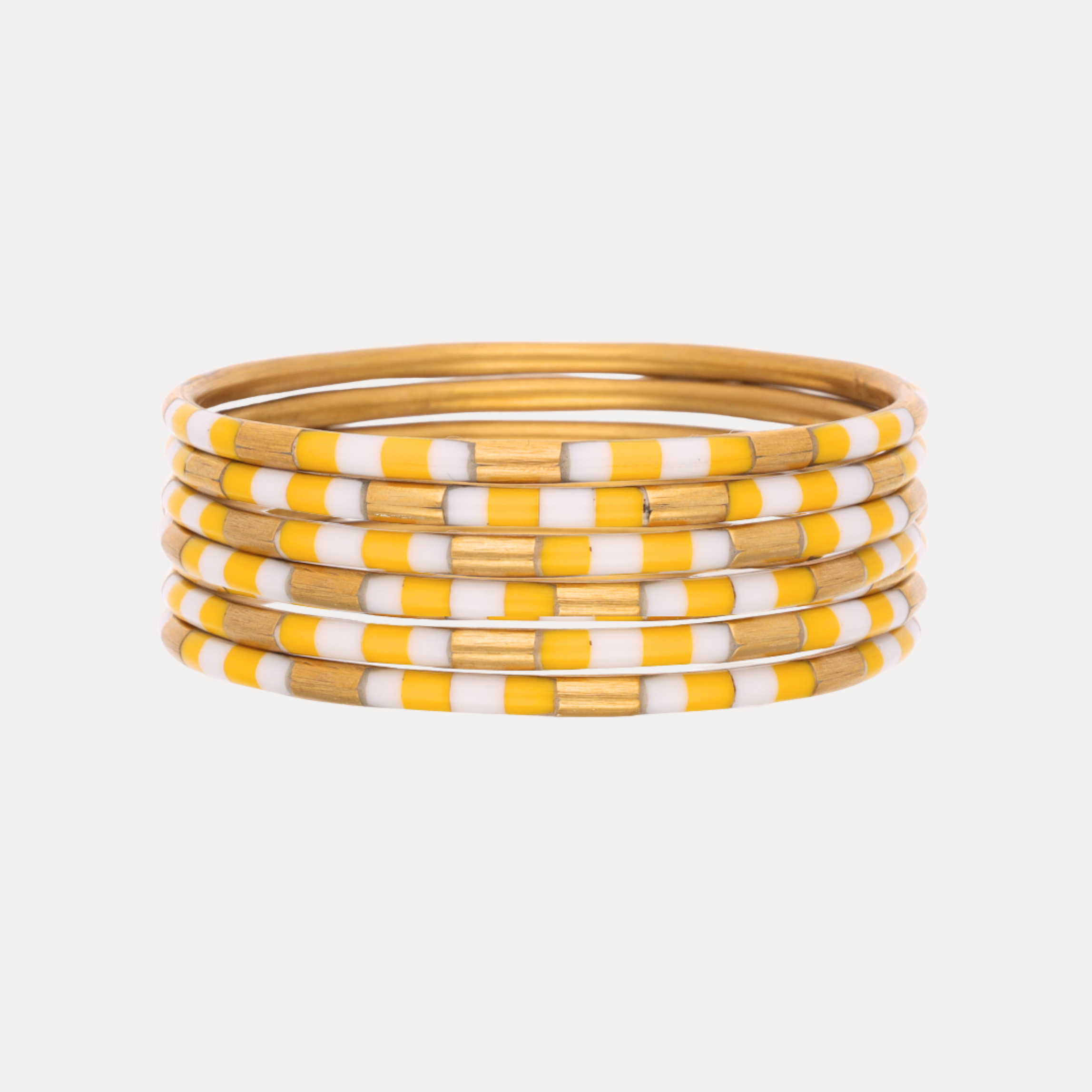 Yellow/White Veda Bangles - Set of 6