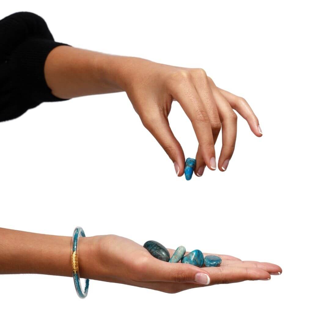 Apatite Luxe All Weather Bangle®(AWB®) - Serenity Prayer | Bangle Bracelets for Women | BuDhaGirl