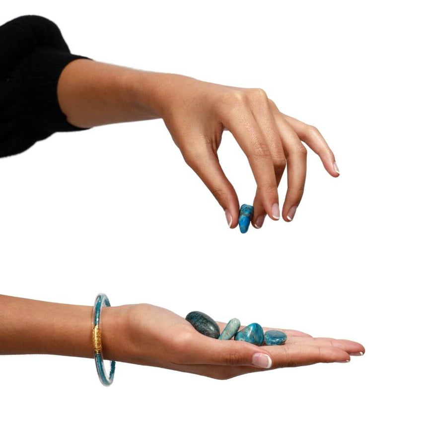 Apatite Luxe All Weather Bangle®(AWB®) - Serenity Prayer | Bangle Bracelets for Women | BuDhaGirl