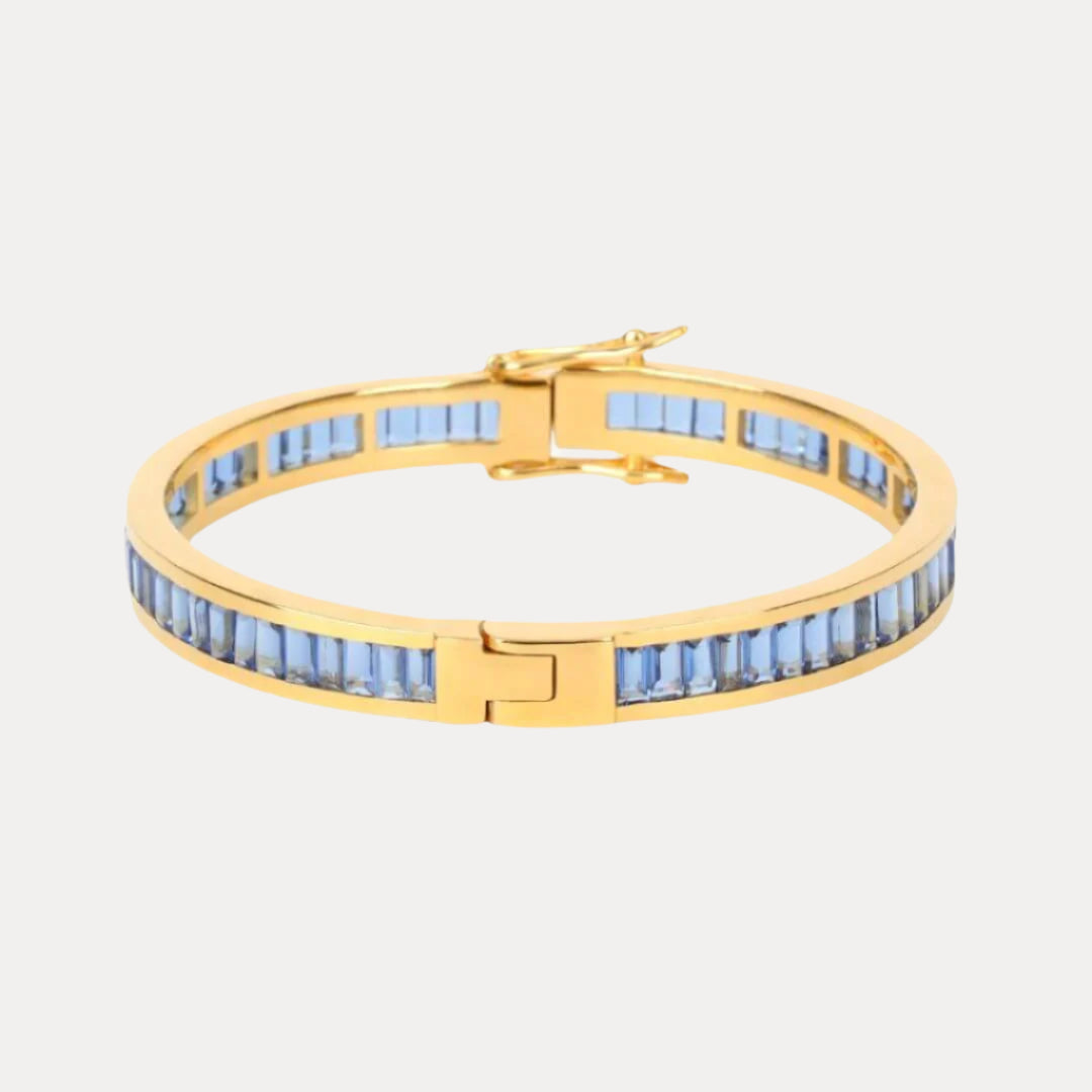 Blue Sapphire Gold Dipped Infinity Bracelet | BuDhaGirl