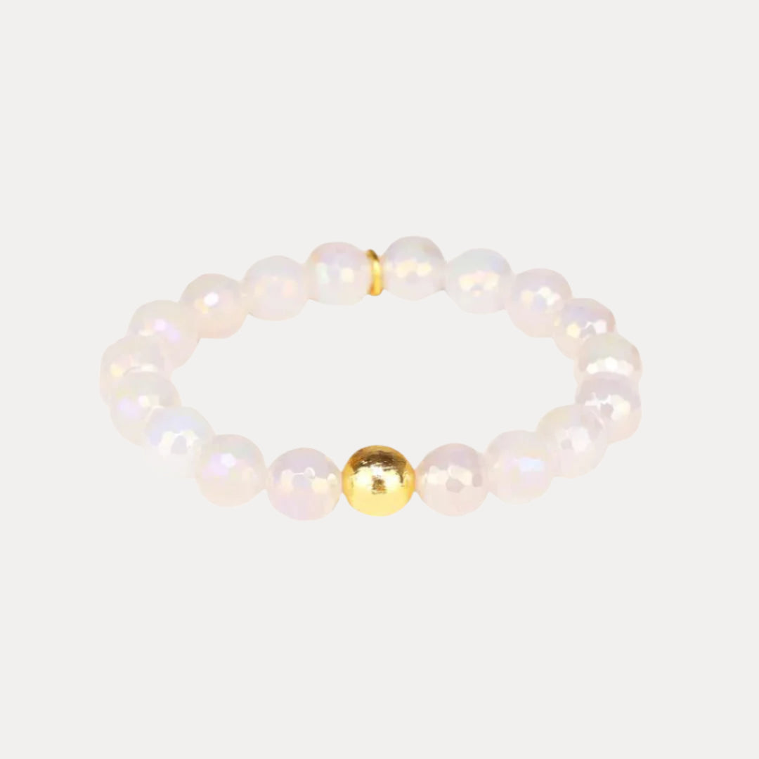 Snow Mélange Beaded Bracelet For Women | BuDhaGirl