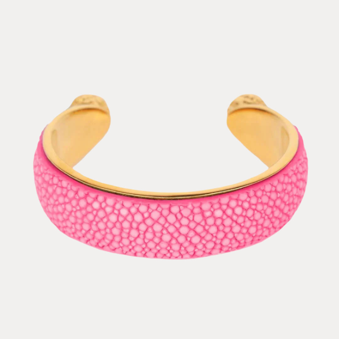 Jolene Crescent Gold-Dipped Stingray Cuff | BuDhaGirl