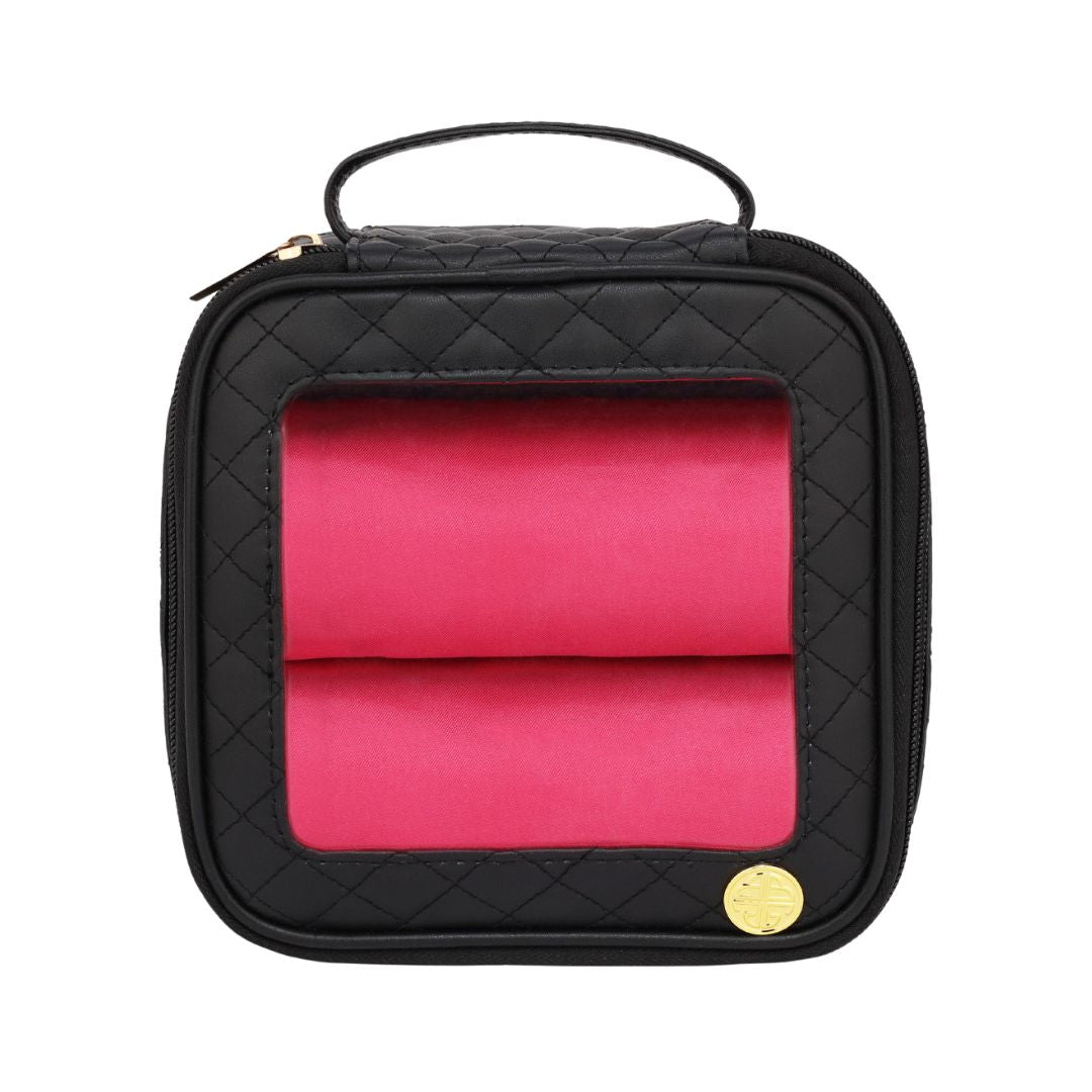 Large Black Travel Storage Case For Bangle Bracelets | BuDhaGirl