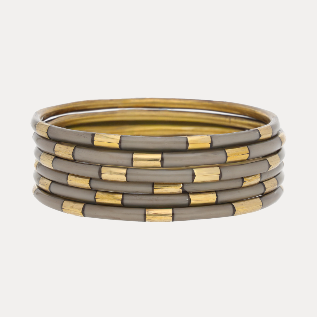 Gray Ash Veda Bangle Bracelets | BuDhaGirl