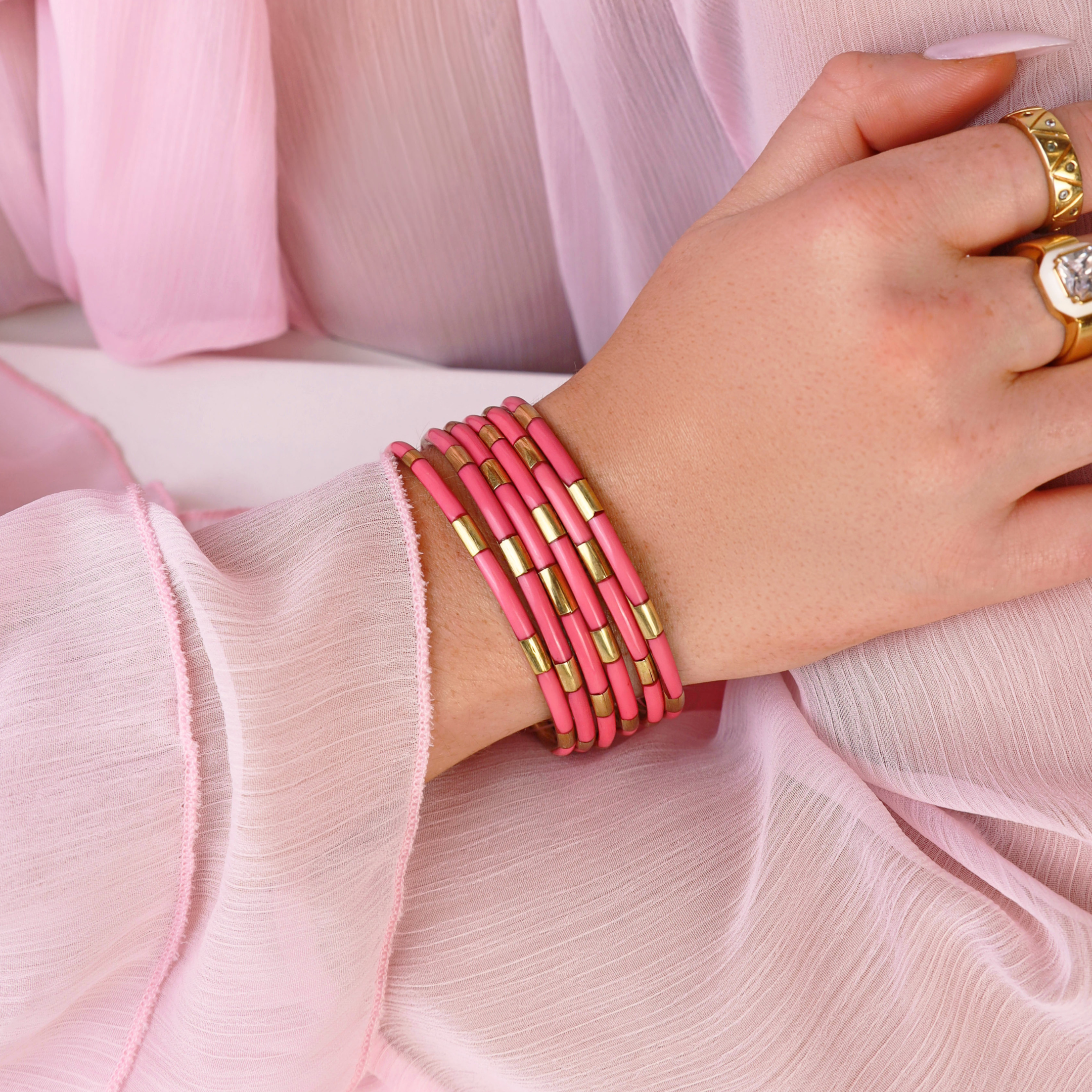Blush Veda Bangles - Set of 6