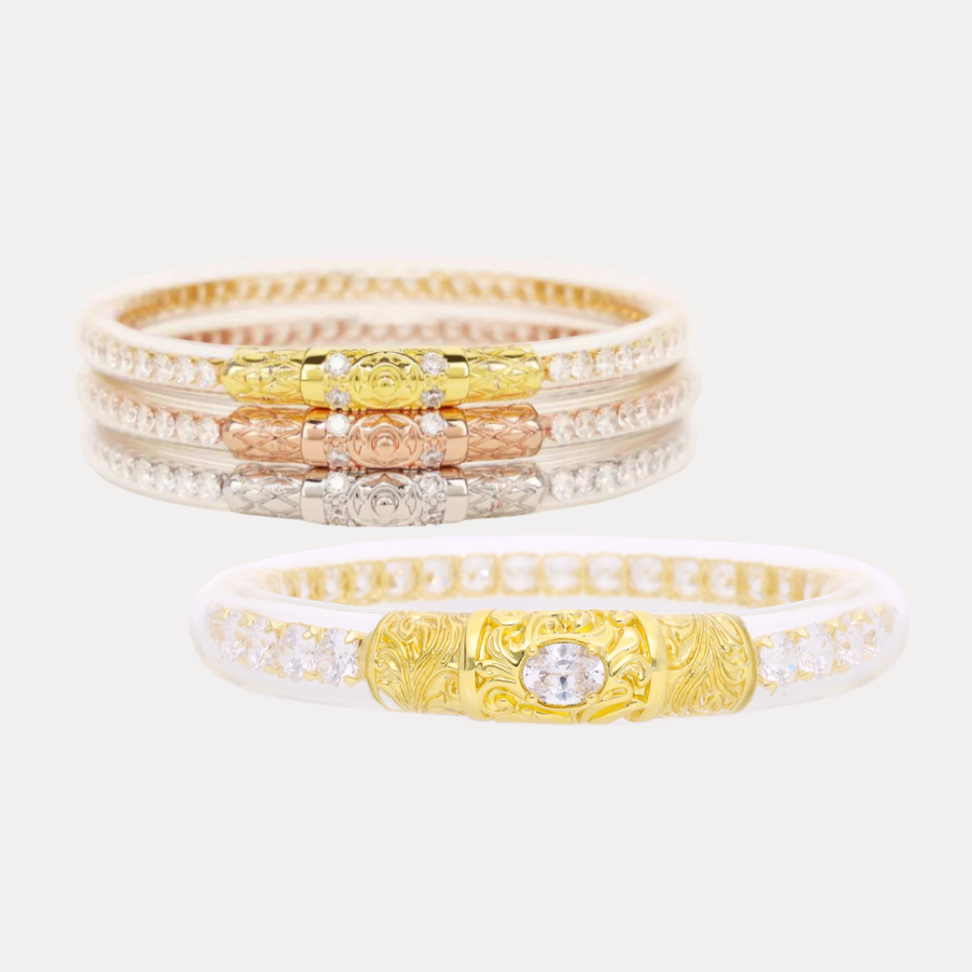 Clear Crystal Luxe Holiday Stack | Bangles, Bracelets, Jewelry | BuDhaGirl