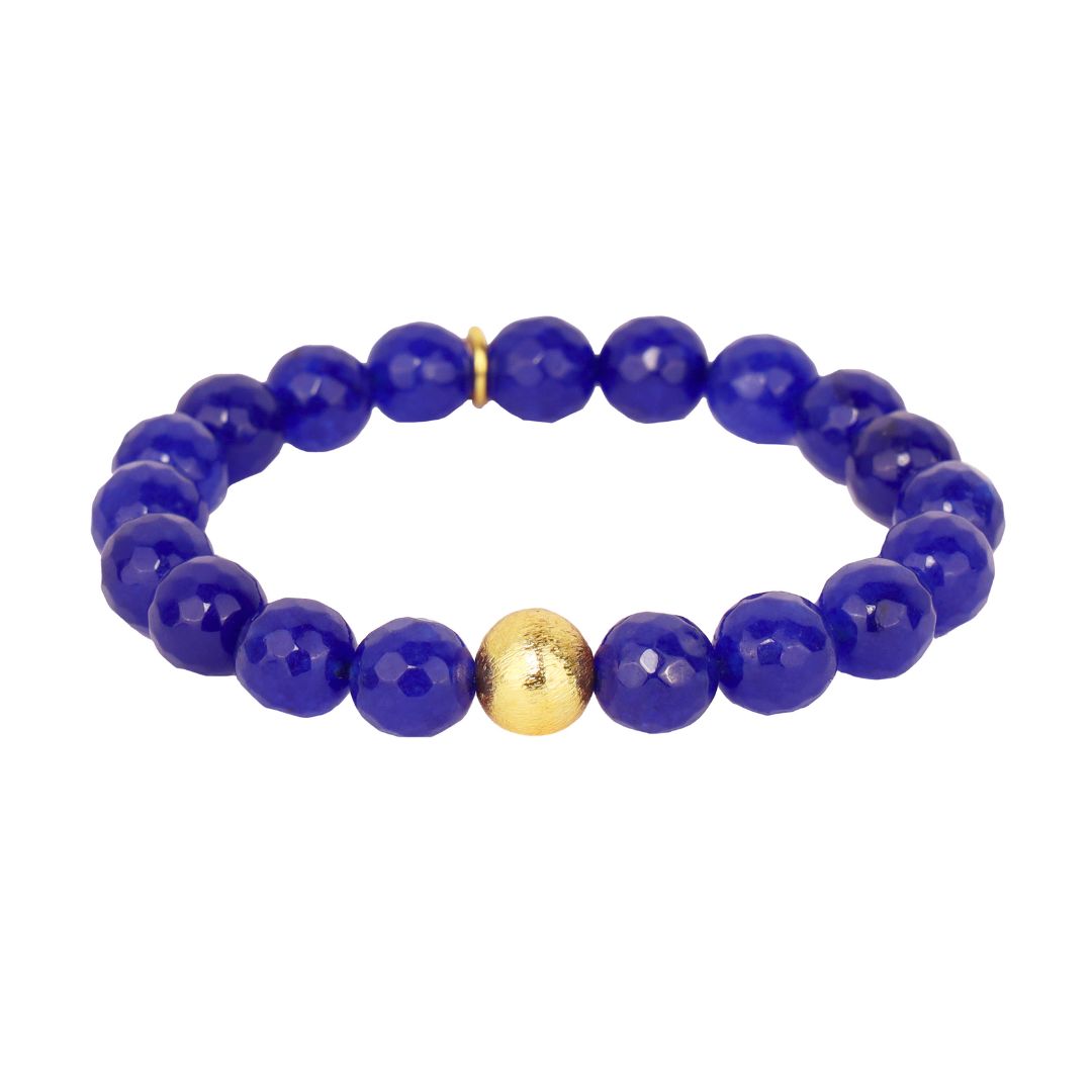 Cobalt Blue Bianca Beaded Bracelet For Women | BuDhaGirl