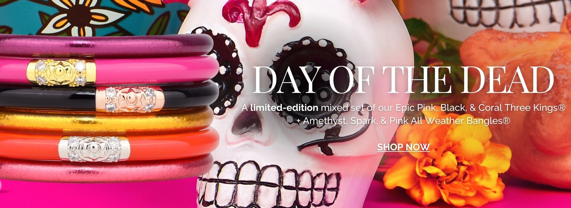 Dia de los Muertos Day of the Dead Bangle Bracelet Stack of the Week | BuDhaGirl