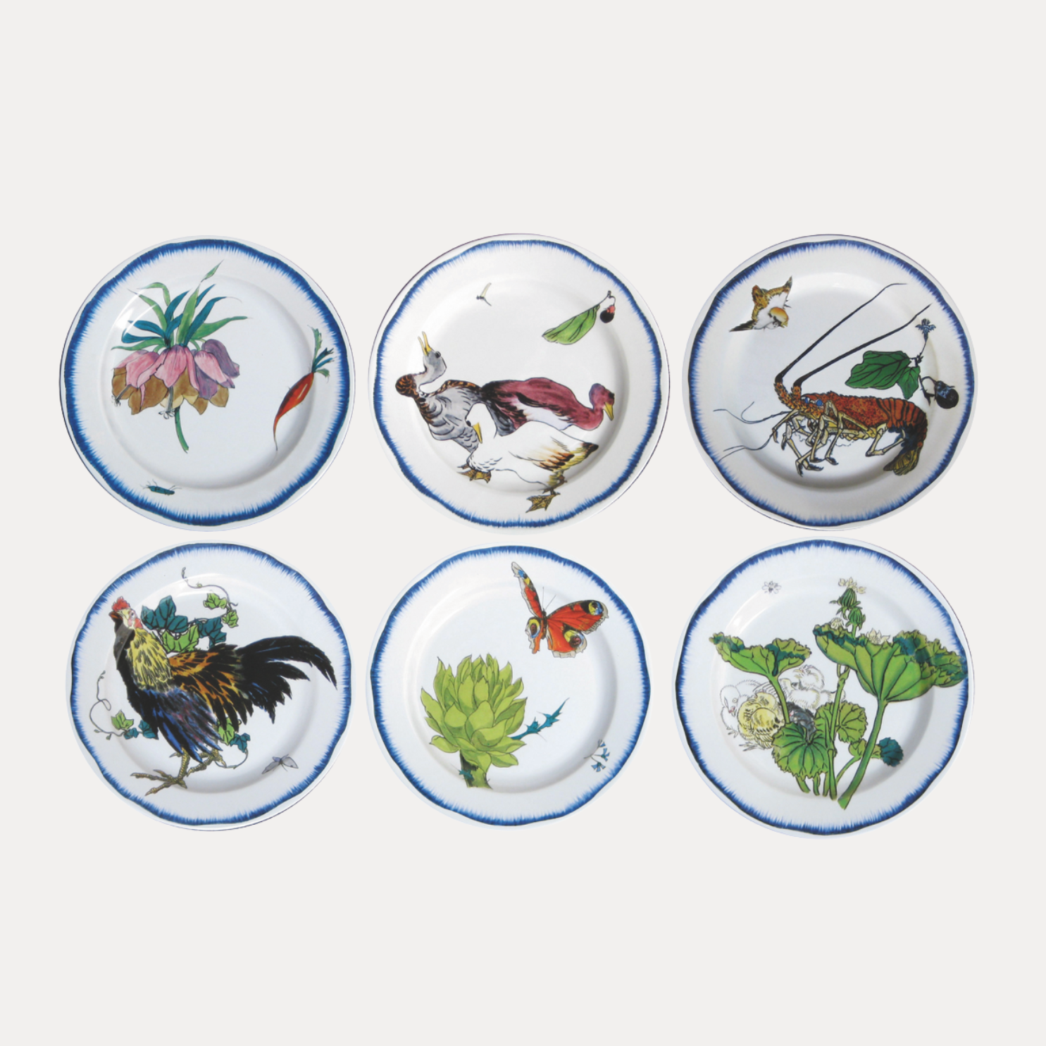 Au Bain Marie The Birds Tin Plates | Nature Tableware | BuDhaGirl
