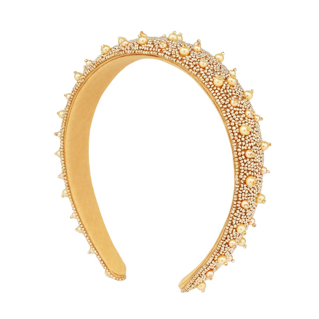 Gold Dot Headband: Elegant and Unique Textured Headband | BuDhaGirl