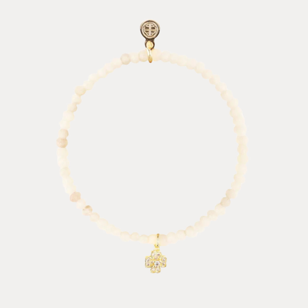 Luna Bracelet - Dove With Clover Charm