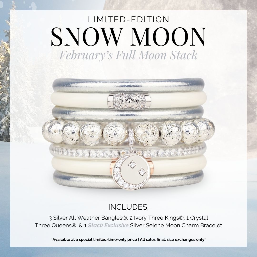 February Snow Moon Bangle Bracelet Stack of the Week | BuDhaGirl