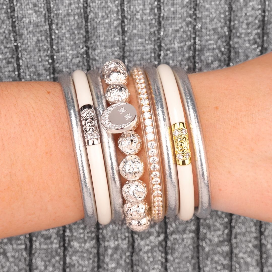 February Snow Moon Bangle Bracelet Stack of the Week | BuDhaGirl