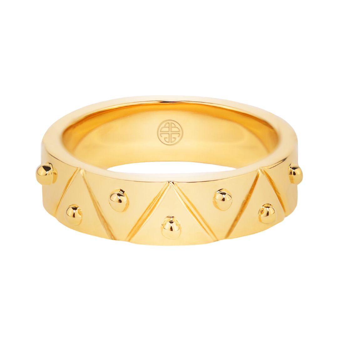 22kt Gold Plated Brass "Feel" Serenity Ring for Women | BuDhaGirl