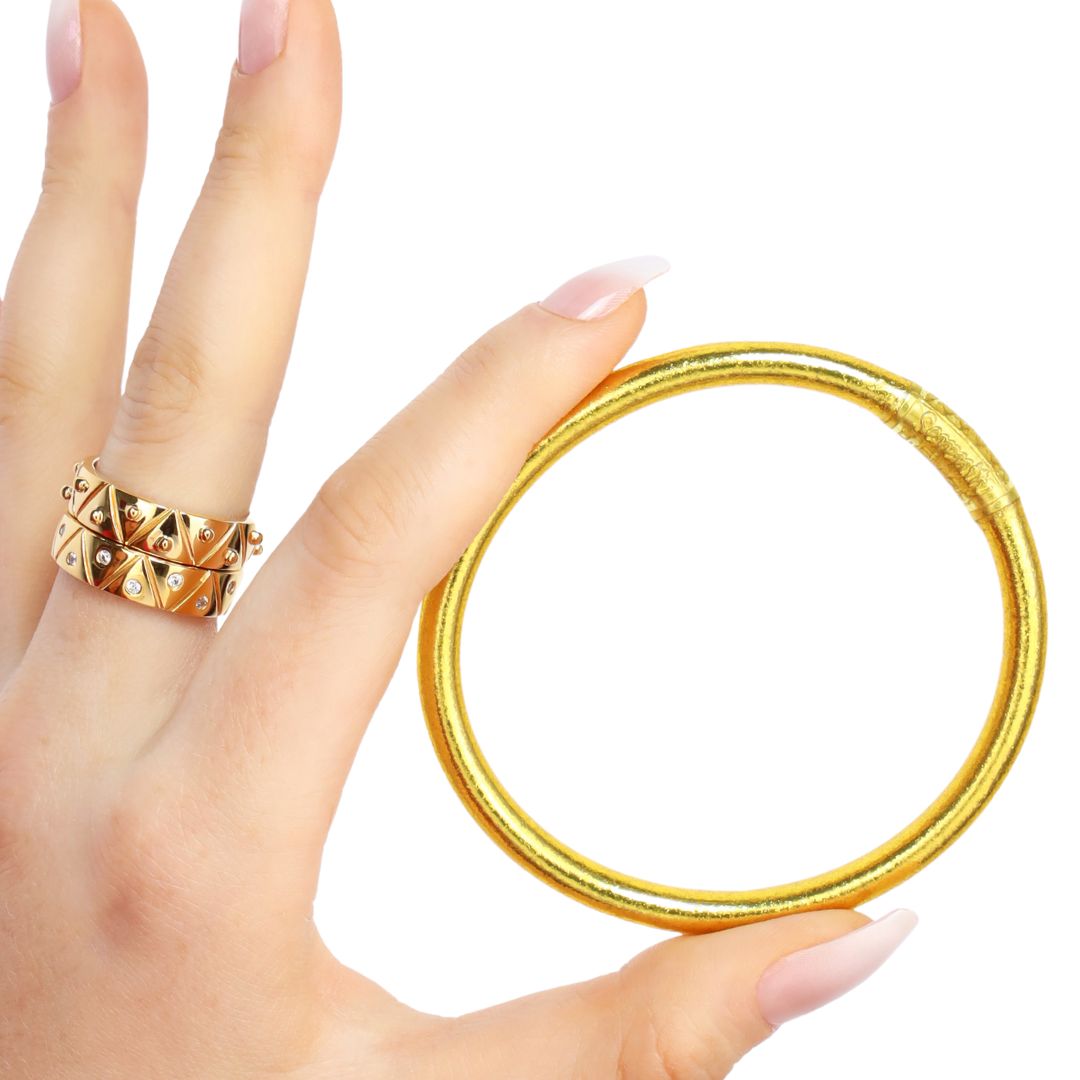 22kt Gold Plated Brass "Light" Serenity Ring for Women | BuDhaGirl