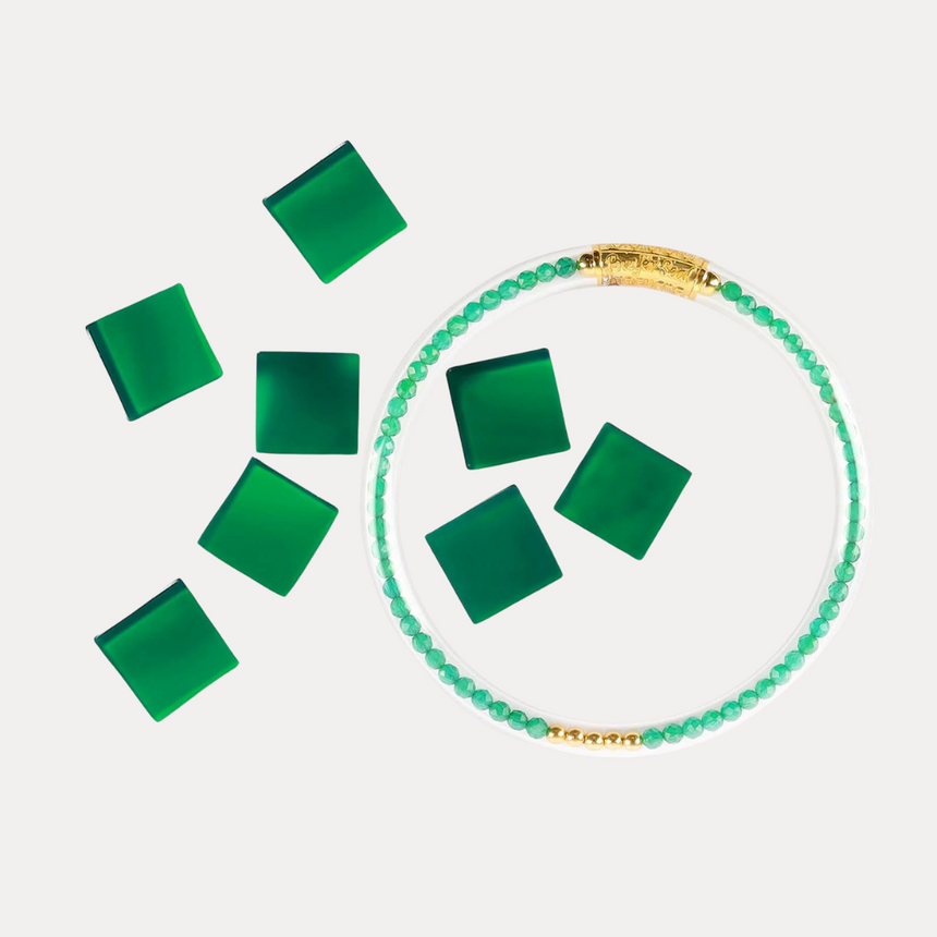 Green Onyx Luxe All Weather Bangle | BuDhaGirl