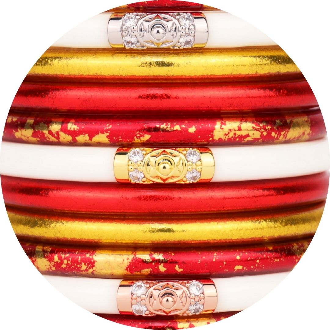 Kansas City Chiefs - Red and Gold Bangle Bracelets | BuDhaGirl