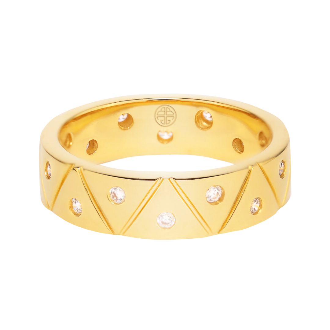 22kt Gold Plated Brass "Light" Serenity Ring for Women | BuDhaGirl