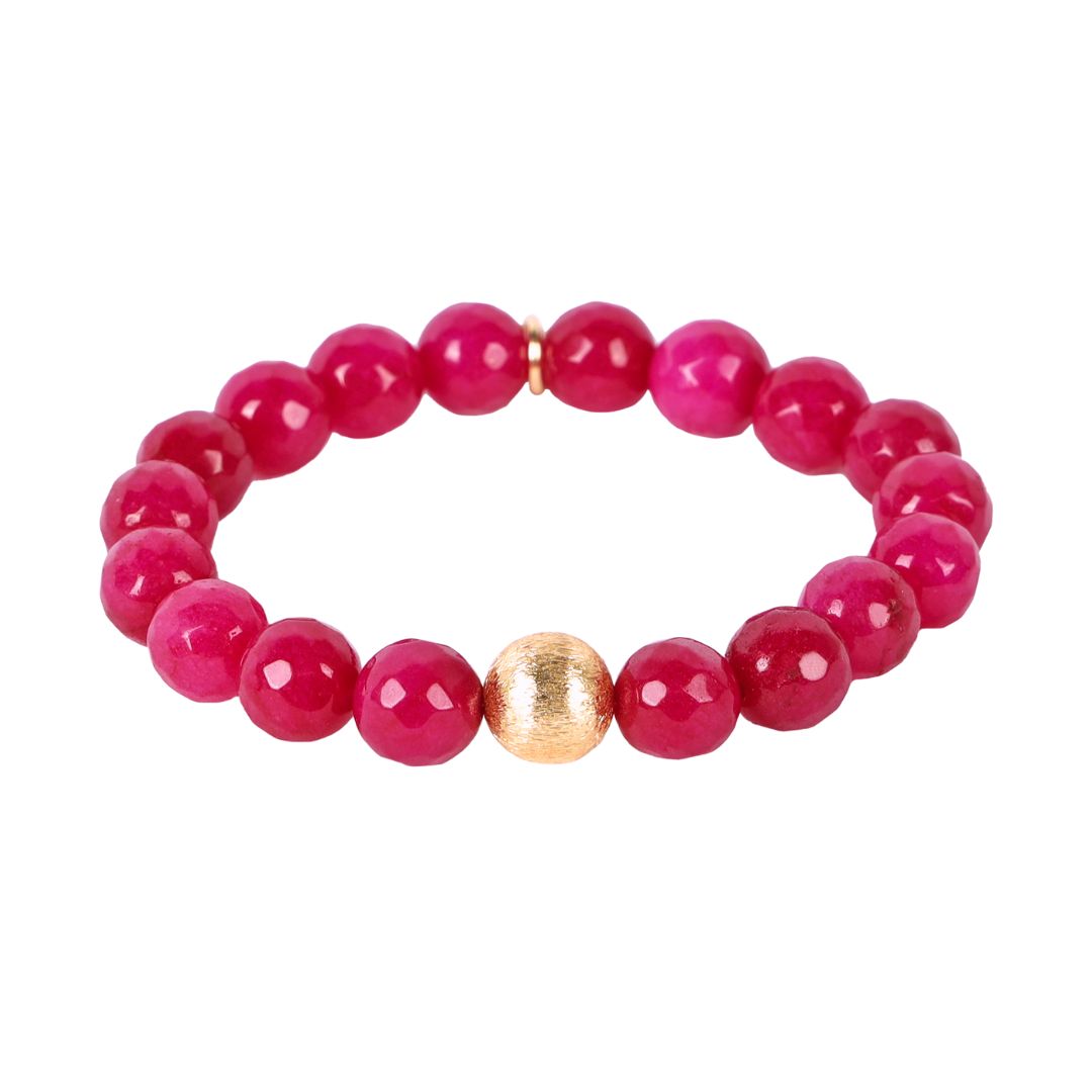 Magenta Pink Bianca Beaded Bracelet For Women | BuDhaGirl