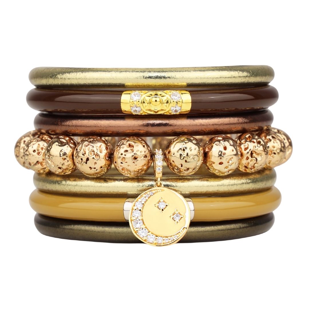 March's Full Moon Bangle Bracelet Stack - The Worm Moon Stack | BuDhaGirl