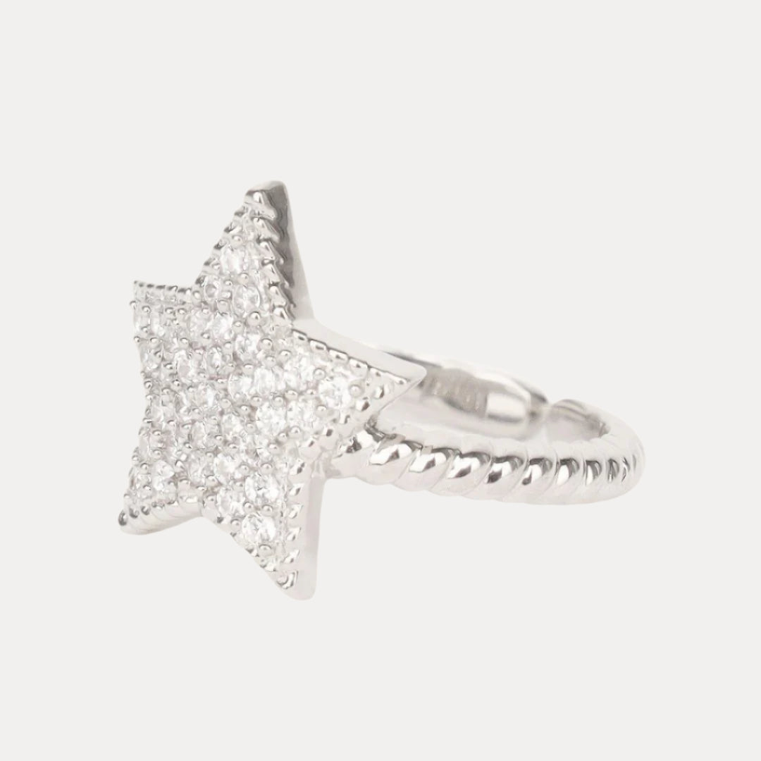 Silver/White North Star Ring for Women | BuDhaGirl